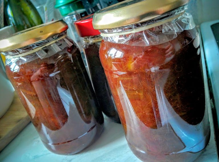Making rhubarb jam